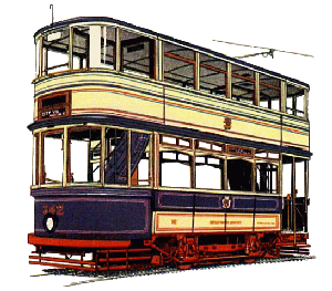  Line drawing of Sheffield tram 