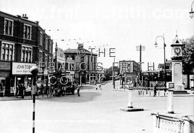 Thornton Heath, Clock Tower and Brigstock Road c1960, Surrey